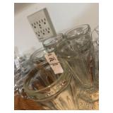 Lot of milkshake glasses