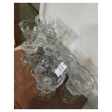 Lot of ice cream glass dishes