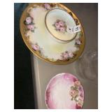 Assorted floral plate, bowl, vase lot