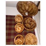 Vintage Yelloware Lot of Bowls, etc