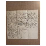 Framed Handwritten Document
