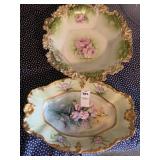 Antique Floral Serving Dishes