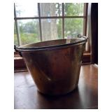 Antique brass kettle with handle