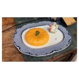Platter W Pumpkin Top and Grandma Knick Knack