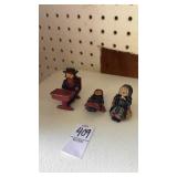 Lot of 3 Cast Iron Amish Figures