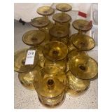 Vintage amber glasses lot