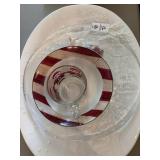 Lot of assorted Christmas plates and dishes