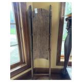 Antique wooden sled with handles