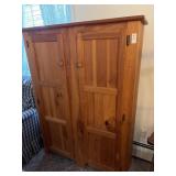 Wooden armoire 38 in by 14 in 52 in