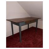 Vintage wooden desk 58 in by 30 in by 31 in