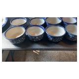 Vintage Ceramic Spongeware Apple Bakers & Platter