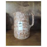 Antique sponeware pitcher 7' tall