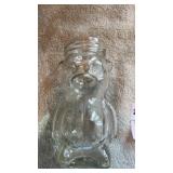 Vintage Honey Bear Glass Jar/Bank
