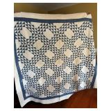 Blue and white quilt 72 X 72 in