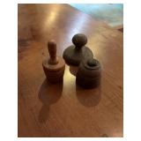 3 pc lot of antique butter presses