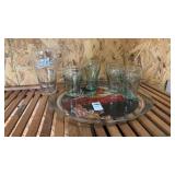 Coca Cola Tray and Glasses