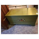 Green blanket chest 31in. X 15in. X 16in. Tall