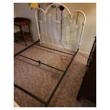 White metal bed nice 60in. X 81in