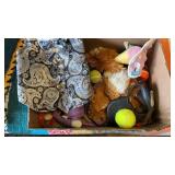 Dog toys, clothes, leashes
