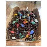 Strands of vintage C9 Christmas bulbs *not