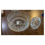 Crystal Glass Basket and Dish