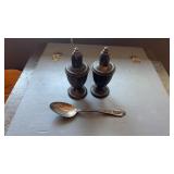 Wighted Sterling Sliver Salt and Pepper Shakers,
