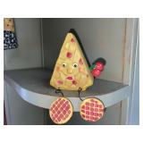Resin Food cherry pie Shelf Sitter -3 inches h