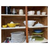 Food network stoneware dinner plates, soup tureen
