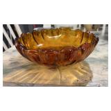 Vintage Indiana Glass Company amber sunflower