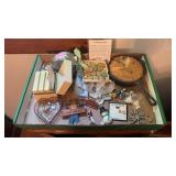 Tray Lot of Jewelry, Knick Knacks and More