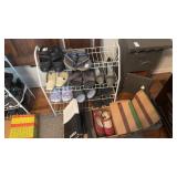 Lot of Womenï¿½s Shoes and Shoe Rack