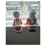 Ceramic Mr. And Mrs. Clause shelf sitters