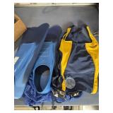 Sporti swimsuit and fins with goggles and nose
