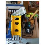 Lot of tools, alarm clock and misc