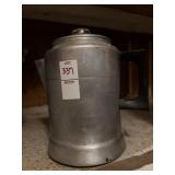 Vintage coffee aluminum percolator and bowl