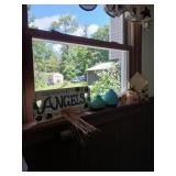 Shelf lot of home decor