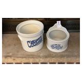 Pfaltzgraff cookie crock and salt crock
