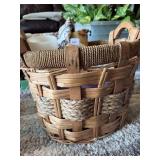 Basket lot of candles, etc