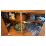 Lot of Glass Serving Trays and Dishes