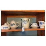 Lot of Pfaltzgraff Yorktowne Tea Pots, Creamer