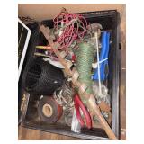Lot of misc items, hardware, garden tools, etc