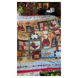 Vintage Hand Stitched Quilt 94 x 84 in
