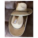 Lot of 2 straw hats