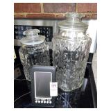 2 Glass Canisters Digital Indoor/outdoor