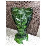 Vintage L.E. Smith Glass Ohio Star pattern vase
