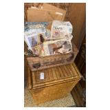 Wicker Hamper & Basket of Vintage Patterns