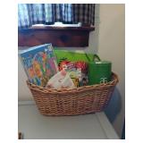 Basket lot of puzzles etc