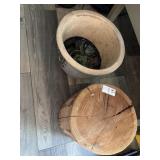 Flower pot and stump stool
