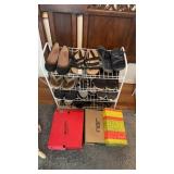 Lot of Womenï¿½s Shoes and Shoe Rack