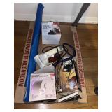 Lee toilet paper holder, mug, stethoscope, and